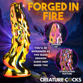 XR Brands Creature Cocks Dragon Glass Fantasy Dildo Realistic Dildos